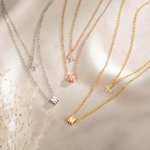 Collier Personnalisé avec Initiale et Collier de Papillon en Couches Cadeau d'Anniversaire pour Elle