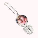 Personalised Angel Wings Memorial Photo Pendant
