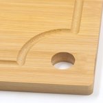 Tabla de cortar de madera de bambú personalizada y grabada con texto Regalo de inauguración de la casa para la familia