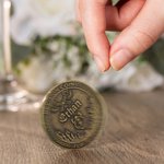 Personalised Brass Flip to Decide Name Decision Maker Coin with Birth Flower and Constellation Couple Gift