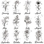 Personalised Brass Flip to Decide Name Decision Maker Coin with Birth Flower and Constellation Couple Gift