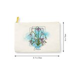 Regalo para Ella Bolsa de Maquillaje Personalizada Flor de Nacimiento