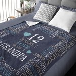 Couverture polaire douce personnalisée Les raisons pour lesquelles j'aime être avec les noms Cadeau pour la famille