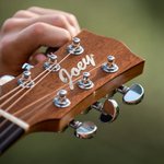 Personalized Metal Guitar Headstock Badge Stainless Steel Lettering Acrylic Badge Name Badge for Birthday Gift