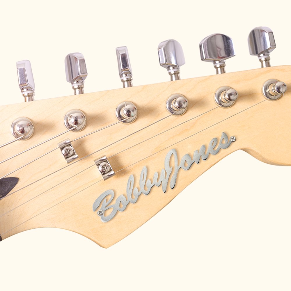 Personalisierte Metall Gitarre Kopfplatte Abzeichen mit Namen Schriftzug Abzeichen Geburtstag Geschenk für Gitarrenliebhaber