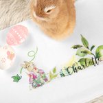Doublure de Panier Personnalisée avec Nom et Motif de Lapin Pierre et Flopsaut Cadeau de Pâques pour Famille