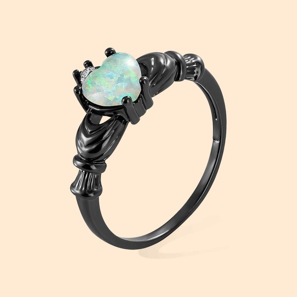 Anillo Claddagh Ópalo Personalizado