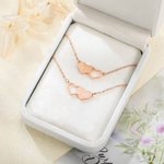 Personalised Set of 2 Pcs Hearts with Initial Matching Friendship Necklaces for Best Friend Sisters Gift