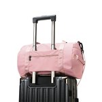 Sac de Sport Personnalisé avec Nom Pailleté Grande Capacité Bandoulière Réglable Cadeau d'Anniversaire pour Fille de Pom-pom