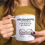 Tazza da caffè in ceramica personalizzata Best Neighbors Ever, regalo per il vicino di casa