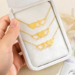 Personalised Set of 2 Pcs Hearts with Initial Matching Friendship Necklaces for Best Friend Sisters Gift