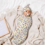 Personalised Peter Rabbit Baby Swaddle Blanket with Hat Baby Shower Newborn Gifts for Baby