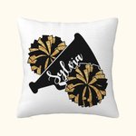 Personalised Megaphone and Pom Poms Cheerleader Pillow Cushion Cover