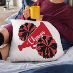 Personalised Megaphone and Pom Poms Cheerleader Pillow Cushion Cover
