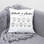 Personalized Our Story So Far Relationship Timeline Throw Pillow Cover Valentines Day Anniversary Gift