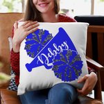 Personalised Megaphone and Pom Poms Cheerleader Pillow Cushion Cover