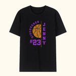 Gepersonaliseerd Glitter Honkbal Voetbal Basketbal Team met Naam T-shirt voor Sportliefhebber