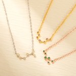 Gepersonaliseerde Zodiac Geboortesteen Ketting voor Vrouwen Cadeau