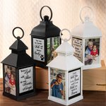 Personalisierte Erinnerung LED-Nachtlicht Laterne mit Foto und Text Trauer Geschenk für Familie Freunde