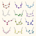 Gepersonaliseerde Zodiac Geboortesteen Ketting voor Vrouwen Cadeau
