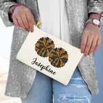Personalised Glitter Cheerleading Pom Poms Makeup Cosmetic Bag