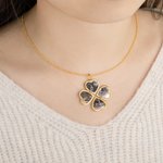 Collar Personalizado Love Heart 4 Fotos con Inicial Grabada Día de la Madre Cumpleaños para Mujer