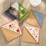 Personalised Felt Corner Hand Embroidered Bookmarks with Initials
