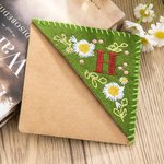 Personalised Felt Corner Hand Embroidered Bookmarks with Initials