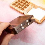Mini Palette d'Aquarelle en Bois Personnalisé avec Nom Outil du Peintre Portable Cadeau Anniversaire pour Amateur de Peinture
