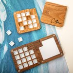 Mini Palette d'Aquarelle en Bois Personnalisé avec Nom Outil du Peintre Portable Cadeau Anniversaire pour Amateur de Peinture