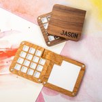 Mini Palette d'Aquarelle en Bois Personnalisé avec Nom Outil du Peintre Portable Cadeau Anniversaire pour Amateur de Peinture