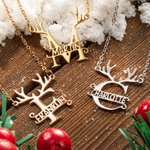 Personalised Elk Necklace with Name Christmas Gifts for Her