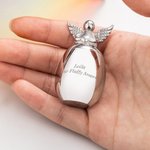Personalise Angel Heart Ashes Urn Engraved with Message Memory Gift
