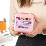 Personalised PU Leather Jewellery Box with Name for Teacher Appreciation Gift