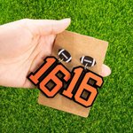 Pendientes Personalizados con Número de Jugador para Mamá de Fútbol Mamá de Béisbol Mamá de Softbol