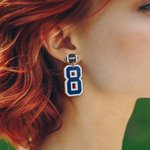 Pendientes Personalizados con Número de Jugador para Mamá de Fútbol Mamá de Béisbol Mamá de Softbol