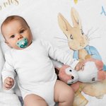 Couverture souple personnalisée Peter Rabbit Baby Milestone Growth Tracker Photo Prop Baby Shower Birthday Gift for Newborn Kid
