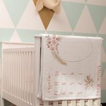 Fiori personalizzati Tracciamento mensile della crescita Coperta morbida e floreale Regalo per la festa del bebè per il neonato