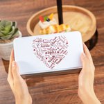 Personalised Family Love Heart Splicing Name Metal Biscuit Tin