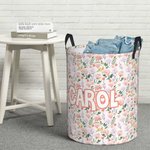 Panier de rangement de jouets pour enfants, personnalisé et imprimé de fleurs