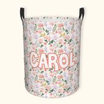 Panier de rangement de jouets pour enfants, personnalisé et imprimé de fleurs