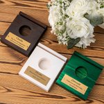 Personalised Photo Frame with Engraved Plaque Wooden Memorial Candle Holder