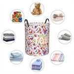 Panier de rangement de jouets pour enfants, personnalisé et imprimé de fleurs