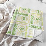 Gepersonaliseerde Dinosaurus Fantasie Eenhoorn Fleece Deken met Naam Verjaardag Baby Shower Gift voor Baby Kid