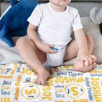 Gepersonaliseerde Dinosaurus Fantasie Eenhoorn Fleece Deken met Naam Verjaardag Baby Shower Gift voor Baby Kid