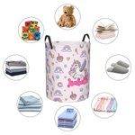 Personalised Fantasy Unicorn Design Laundry Toy Storage Basket Organizer for Kids Gift