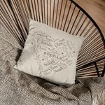 Housse de Coussin Personnalisée avec Collage de 1-20 Noms Bourrage à Choix Décoration de Maison Cadeau St-Valentin Emménagement pour Couple Famille