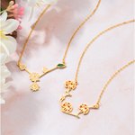 Collier Personnalisé avec Signe Astrologique et Fleurs de Naissance Cadeau Anniversaire Fête des Mères pour Femme