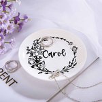 Fiore di nascita personalizzato con nome Piatto gioiello per donne Compleanno Regalo per la festa della mamma