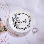 Fiore di nascita personalizzato con nome Piatto gioiello per donne Compleanno Regalo per la festa della mamma